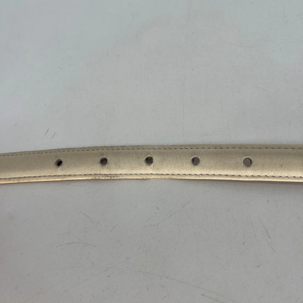 Vtg Coach White Leather‎ Belt #2813 Womens 26